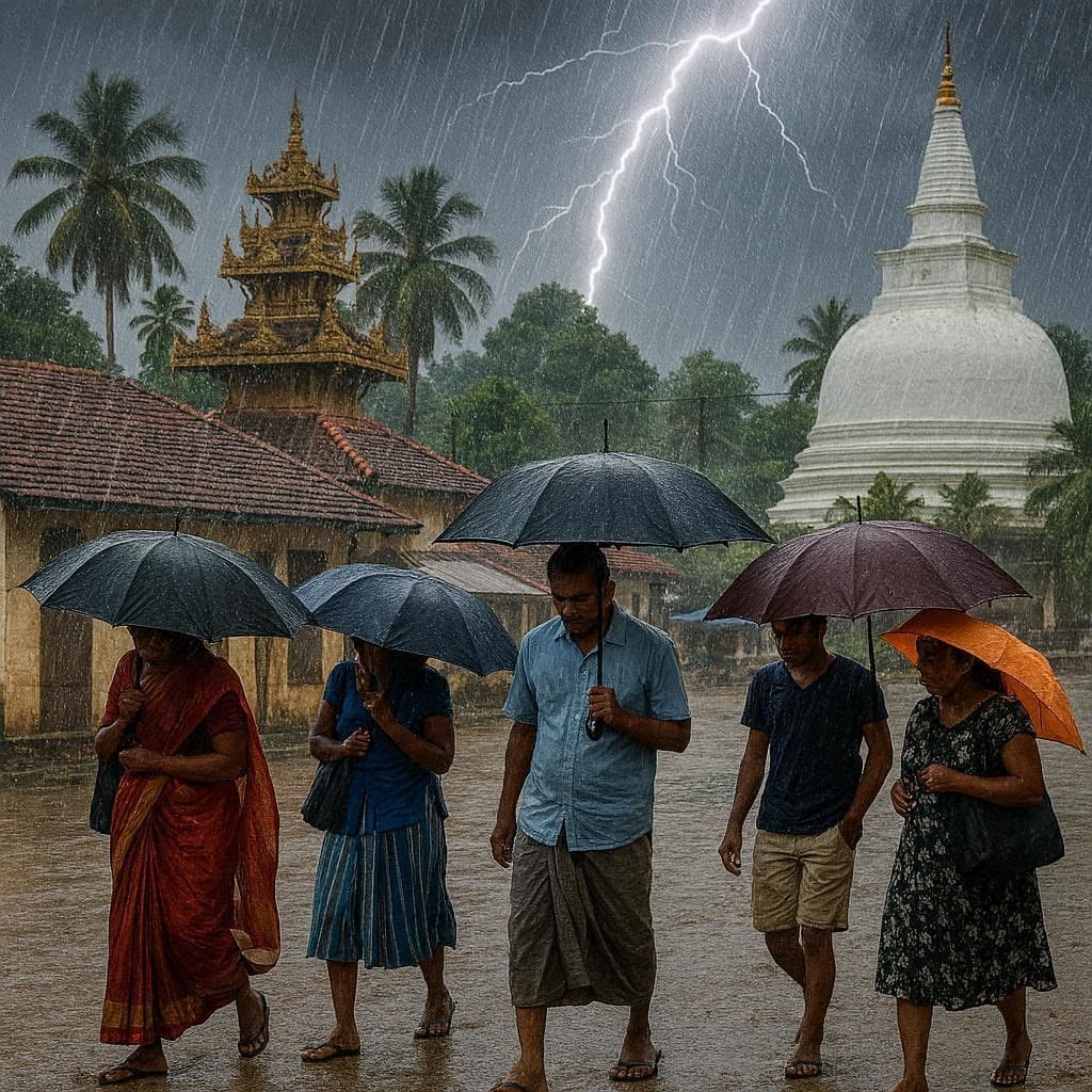 අදත් ප්රදේශ කිහිපයකට අකුණු අවදානම ඉහළයි