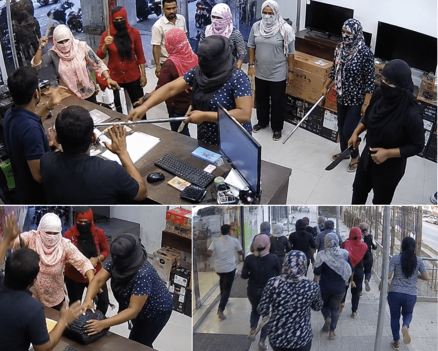 දෙහිවල වෙළෙඳසැලකට කඩා වැදුණු කාන්තා කොල්ල කල්ලියක්