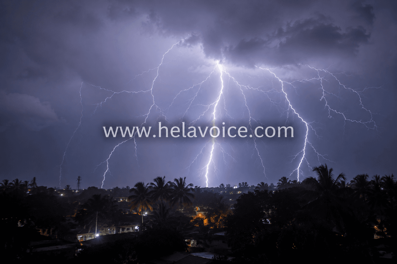 ප්රදේශ රැසකට අදත් ප්රබල අකුණු පිළිබඳ අනතුරු ඇඟවීමක්