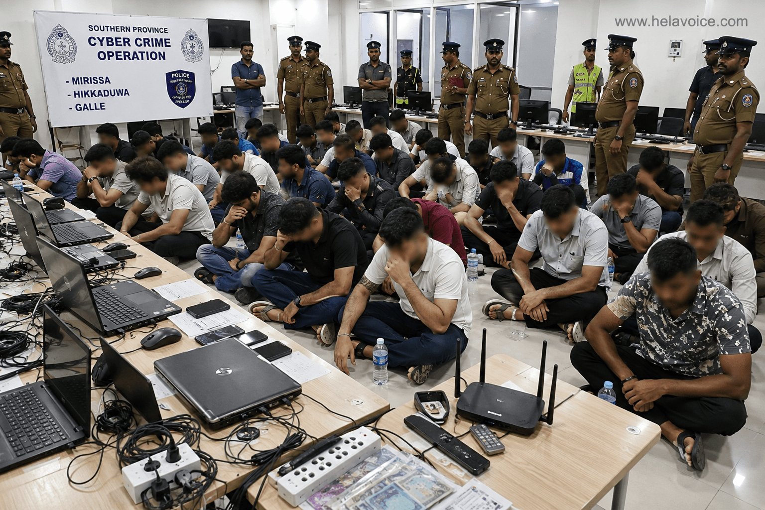 දකුණේ සයිබර් අපරාධ වැටලීම්වලින් විදේශිකයින් 198ක් අත්අඩංගුවට
