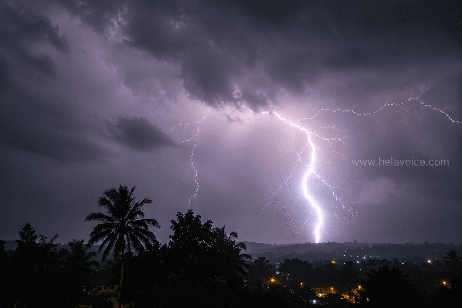 ප්රබල අකුණු ගැන කාලගුණයෙන් හදිසි අවවාදයක් ⚠️