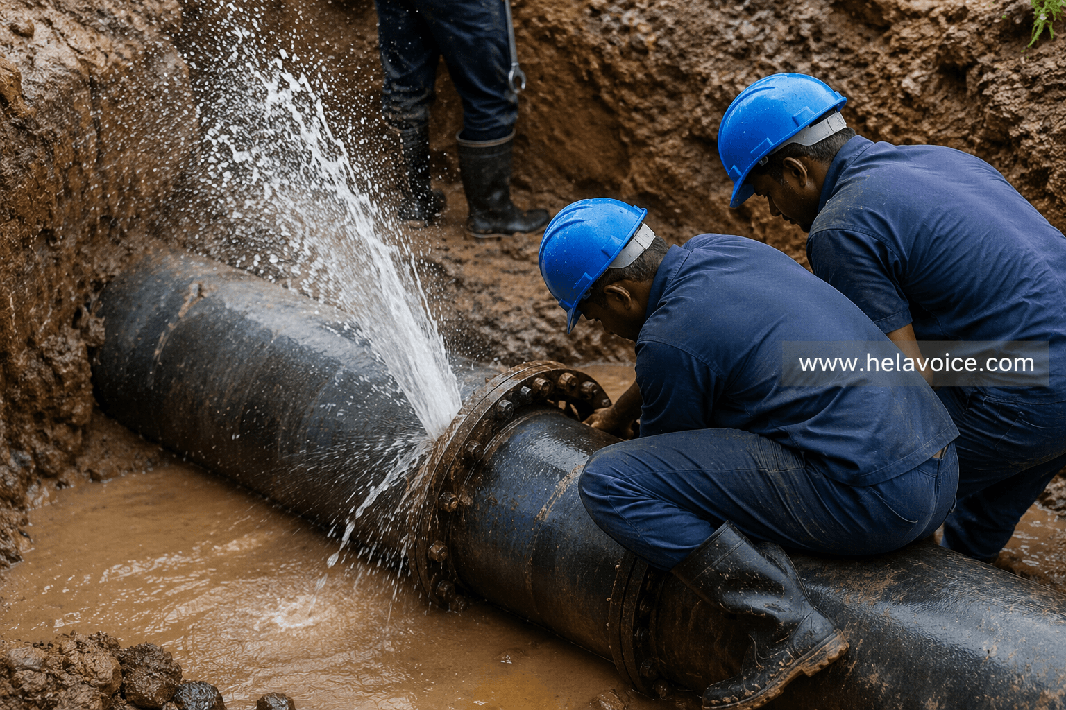 Water Supply Disrupted in Several Colombo Suburbs Following Pipeline Breakdown