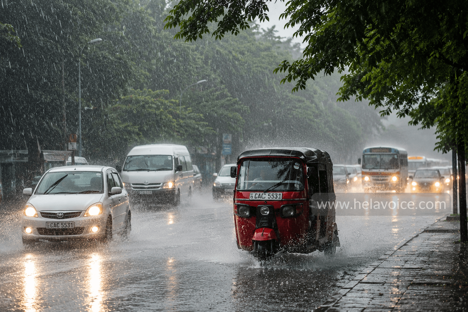 Heavy Rainfall Above 100mm Expected in Several Parts of Sri Lanka